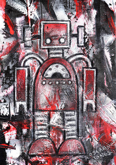 Rodger Robot Mixed Media