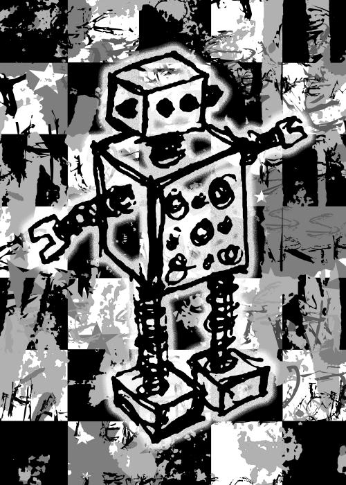 Sketched Robot Digital Art